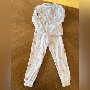 Little English Pink and White dogs Pajama Set